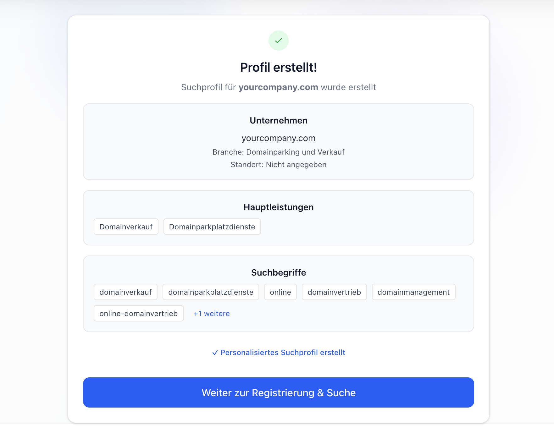 BidFix Suchprofil-Erstellung - Automatische Optimierung für maximale Trefferquote